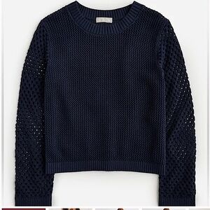 NWT J. Crew crochet cotton sweater, XS